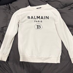 Balmain Paris White Crewneck Sweater